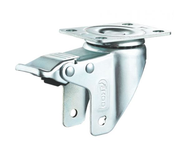Swivel (metal) total brake zinc plated bracket code