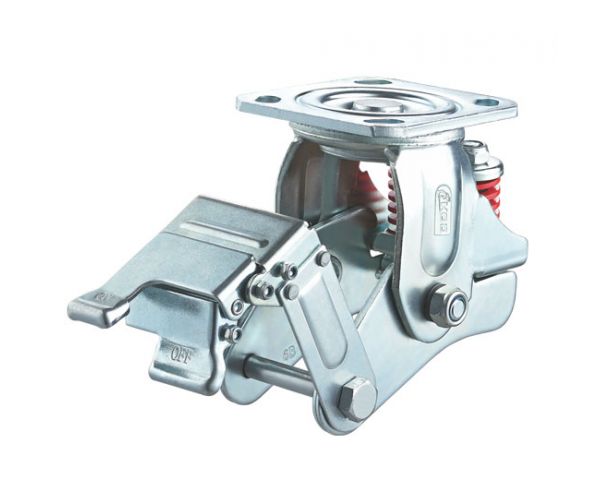 Swivel (metal) wheel brake zinc plated bracket code